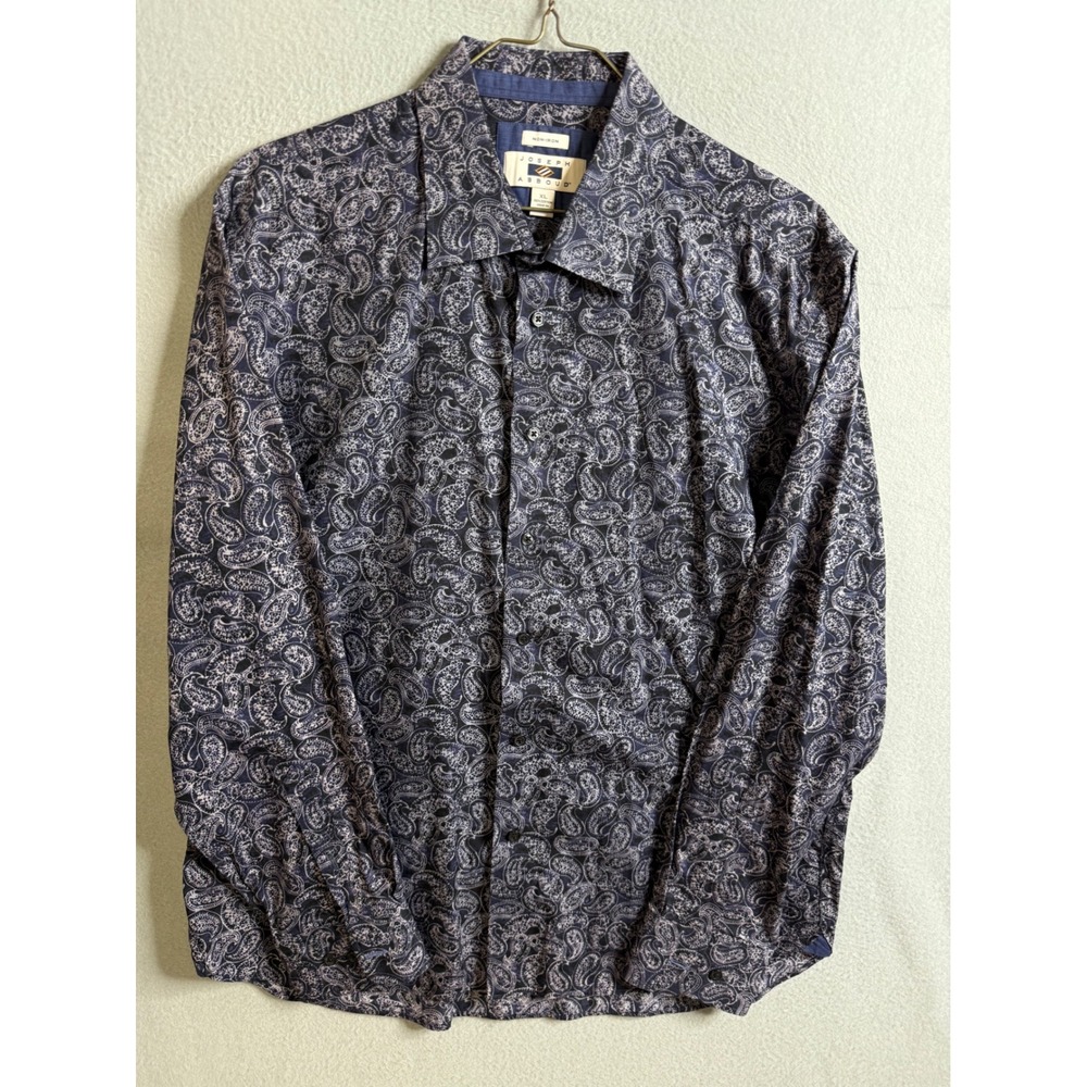 Joseph Abboud Button Up Men's XL Paisley Shirt Long Sleeve Non Iron